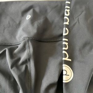 Lululemon Pure Barre branded black leggings